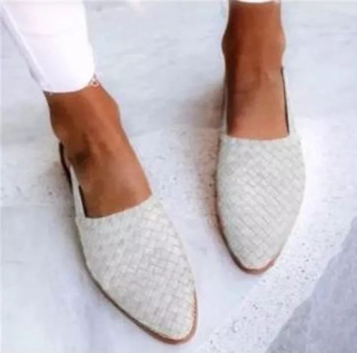 Women's Woven Mules Pointed Toe