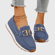 Women's Loafers Buckle Detail Slip On Walking Style