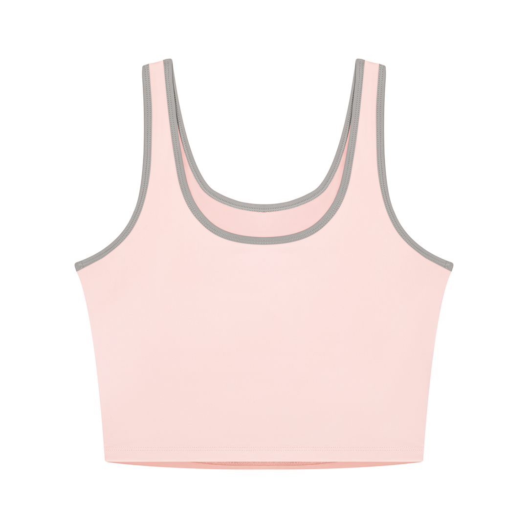 Fulvia Block Yoga Tank Top - In Light Pink