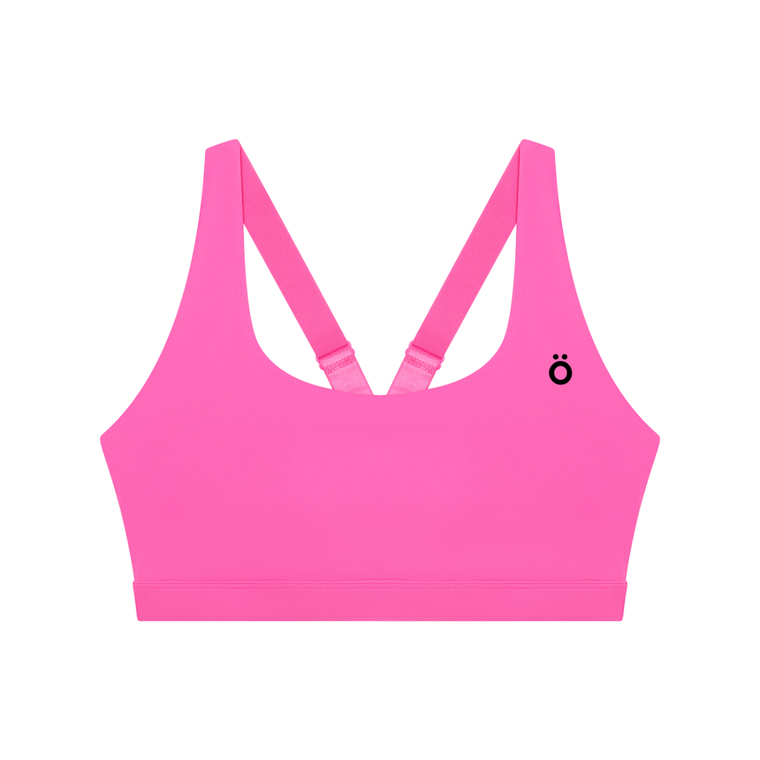 Beatrix Yoga Sports Bra - White & Pink