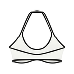 Load image into Gallery viewer, Diana Halter Color Block Yoga Sports Bra - In White

