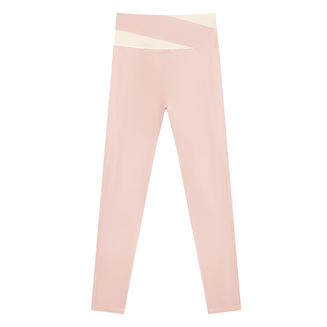 Juno Block Yoga Leggings - In Apricot