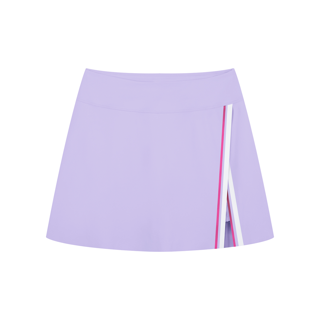 Viola A-Line Contrast Panel Slit Skirt