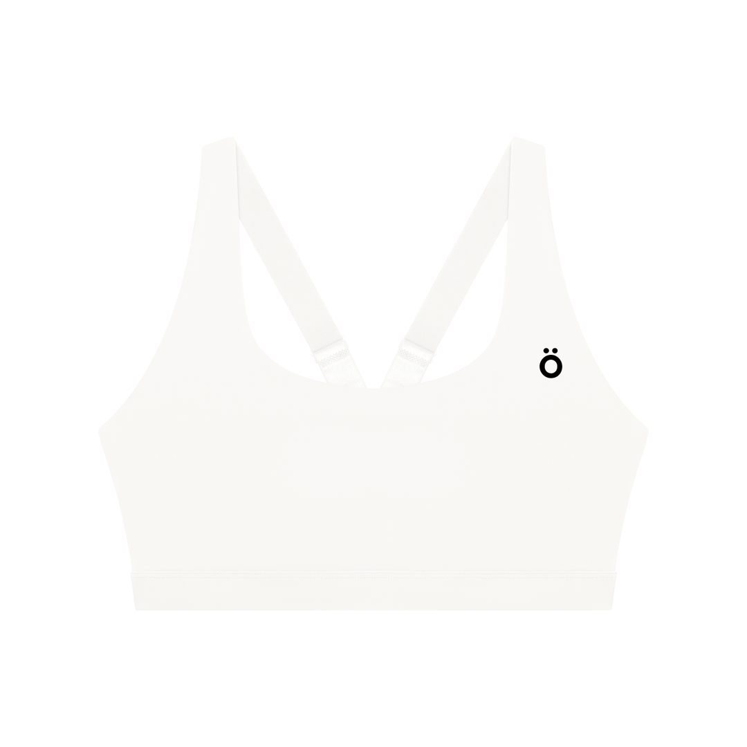 Beatrix Yoga Sports Bra - White & Pink