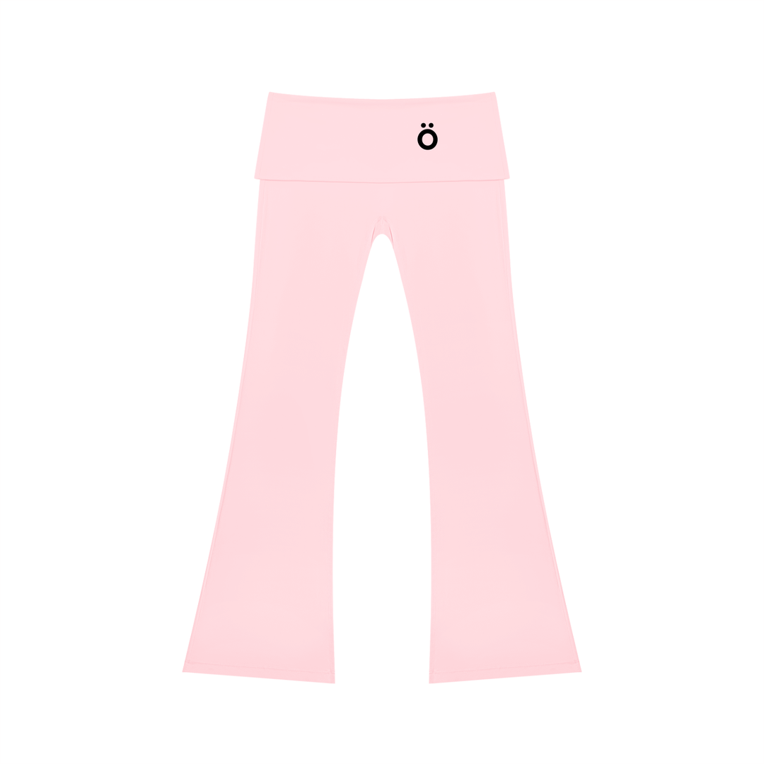 Women's High Rise Flared Yoga Pants - In Pink