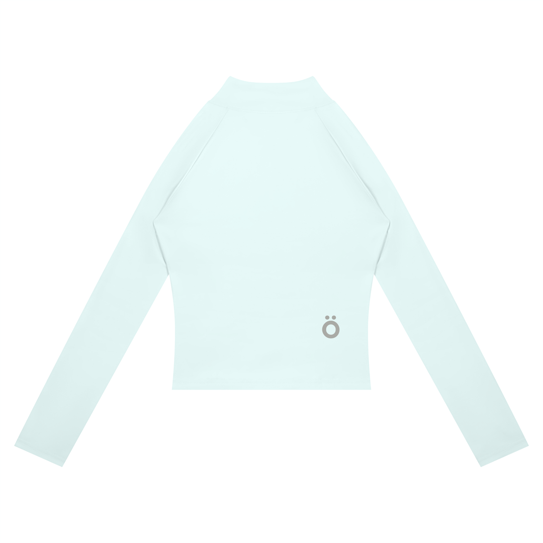 Cassia Slit Panel Yoga Jacket - In Light Blue