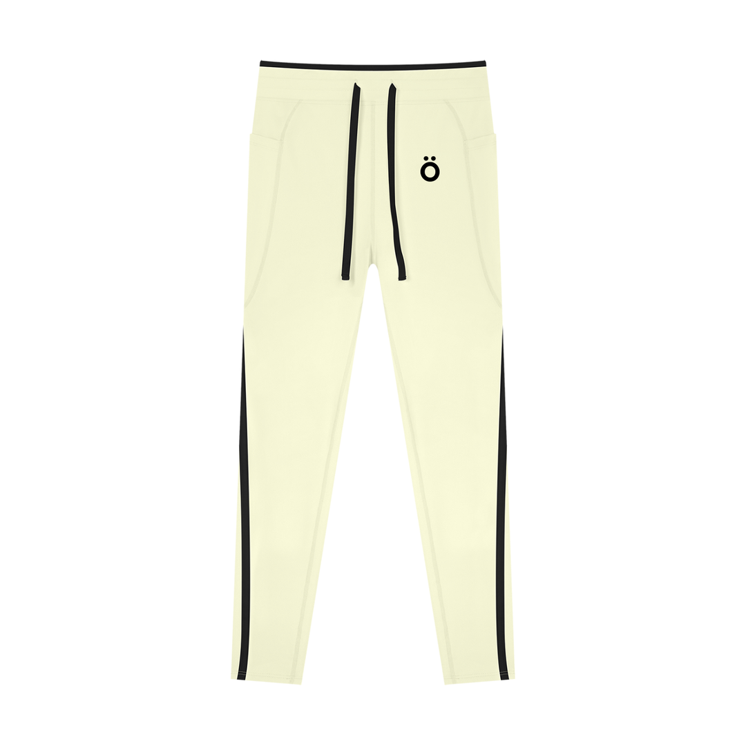 Gemina Block Yoga Leggings - In White