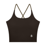 Load image into Gallery viewer, Tullia Block Yoga Tank Top - In Black &amp; Coffee
