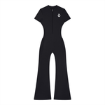 Load image into Gallery viewer, Nova Flared Leg Quarter-Zip Jumpsuit
