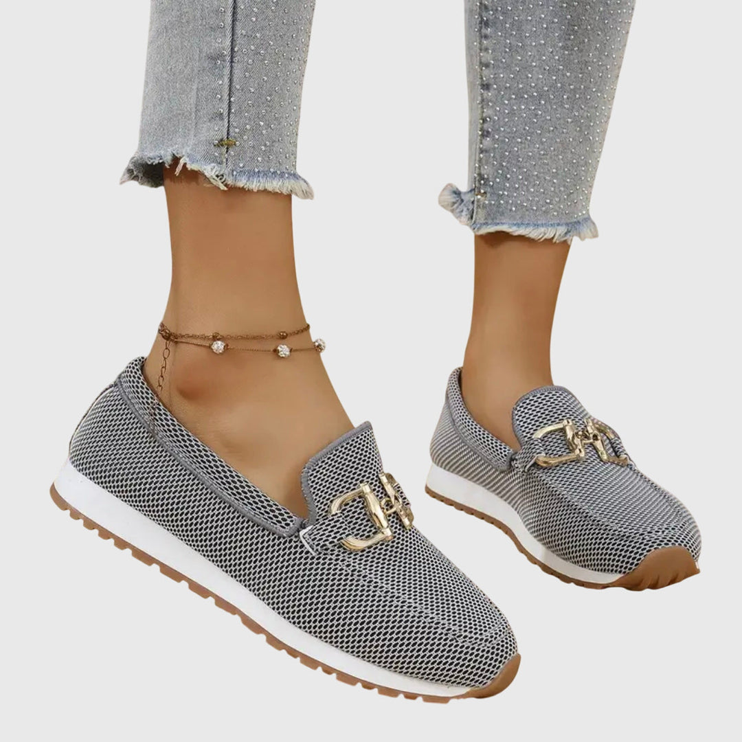 Women's Loafers Buckle Detail Slip On Walking Style