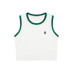 Load image into Gallery viewer, Decima Block Yoga Tank Top - In White
