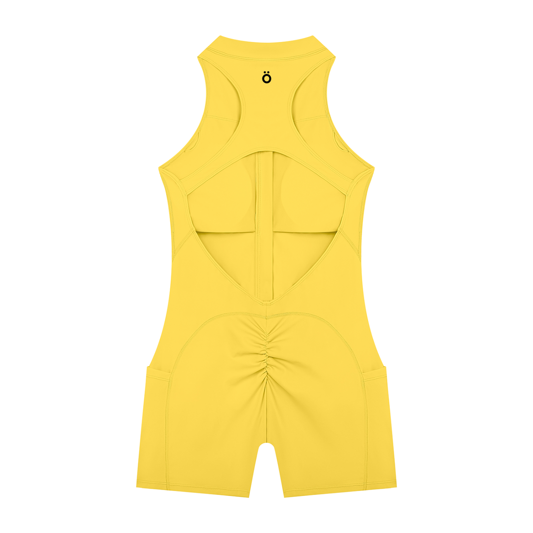 Minerva Quarter-Zip Yoga Romper - Light Colors