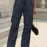 Load image into Gallery viewer, Women's Cargo Pants Drawstring Waist Straight Leg Style
