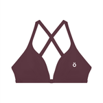 Load image into Gallery viewer, Vibia Yoga Sports Bra - Black &amp; Plum Purple
