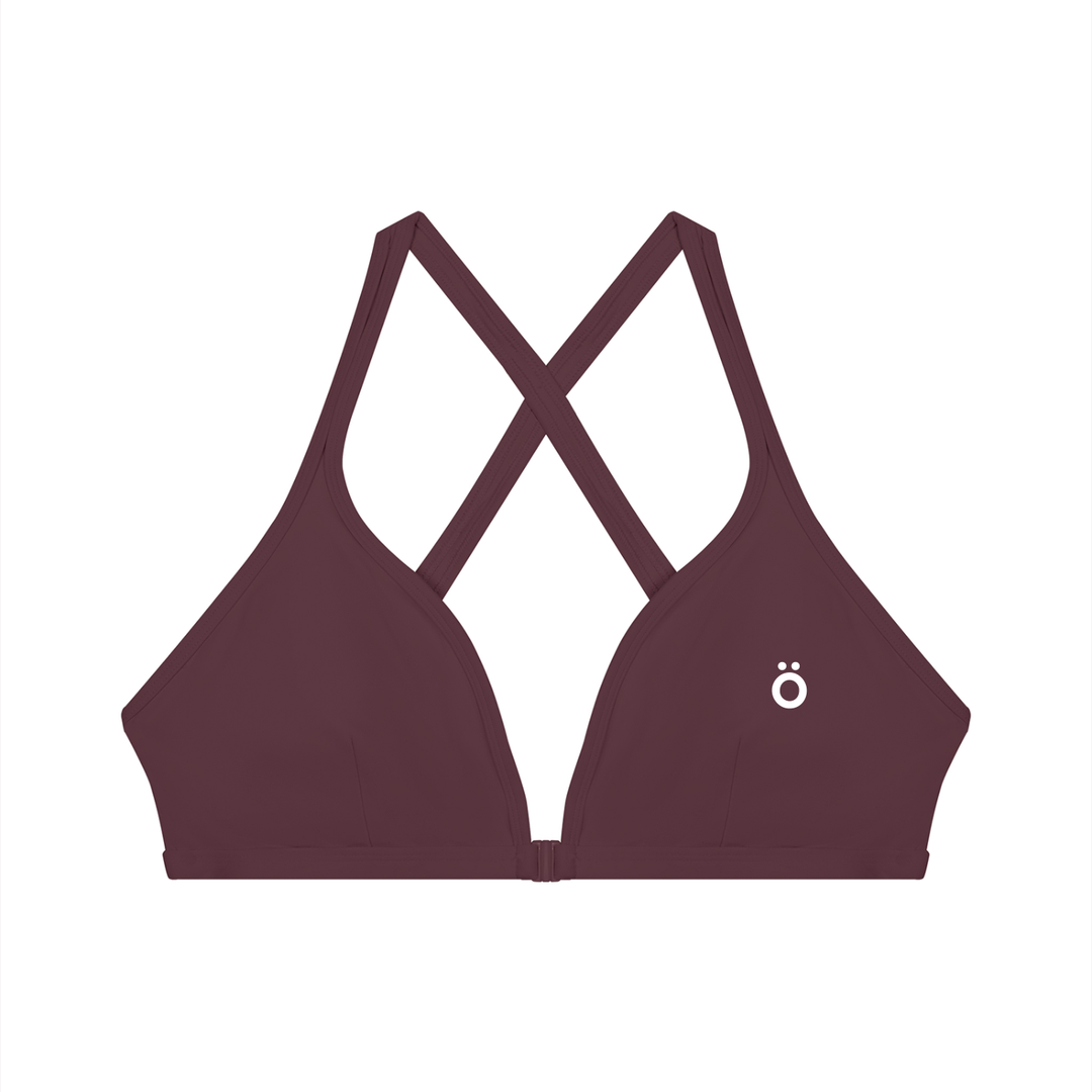 Vibia Yoga Sports Bra - Black & Plum Purple