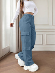 Women's Cargo Pants High Waist Wide Leg Relaxed Flowing Style