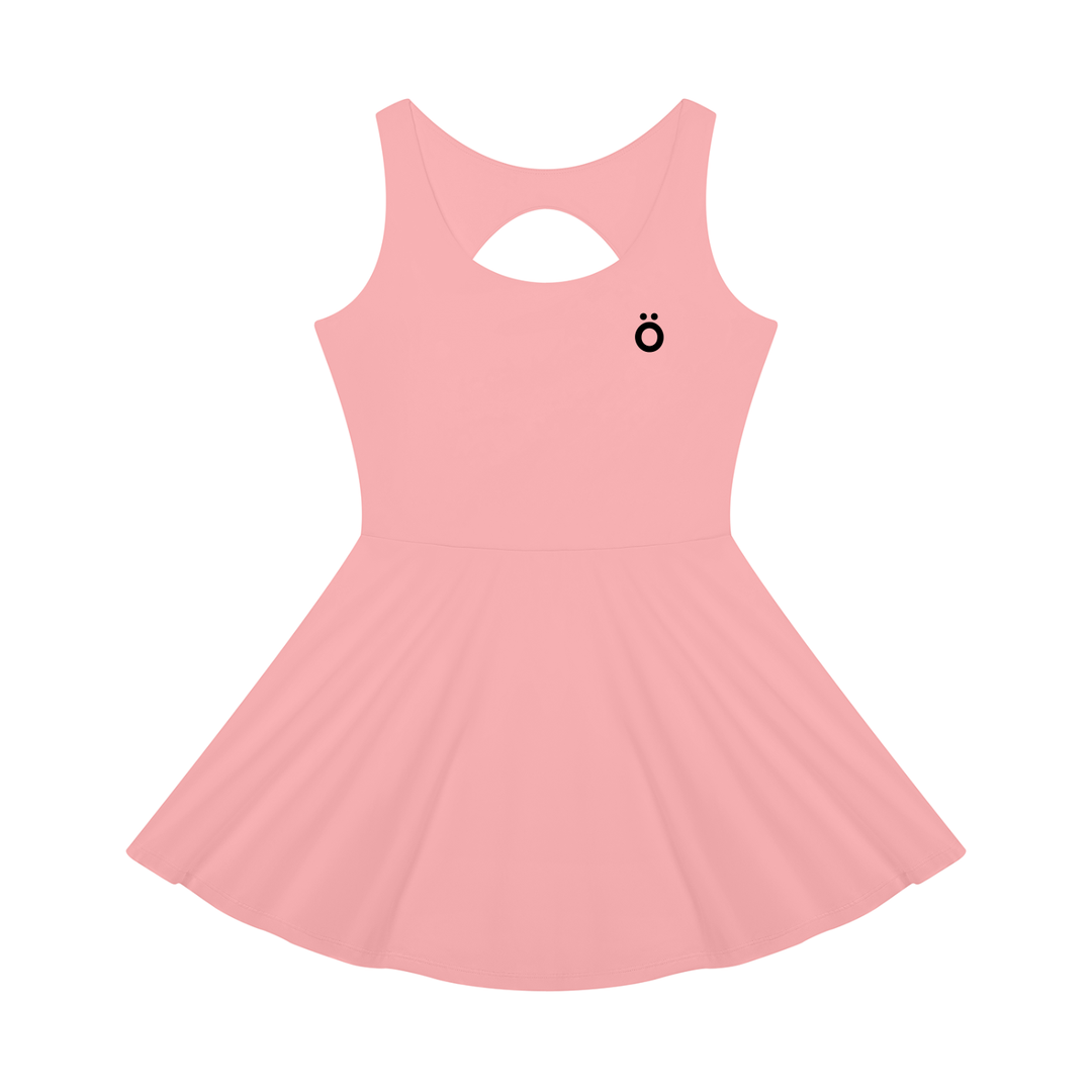 Rosalia Open-Back Tennis Dress - White & Pink