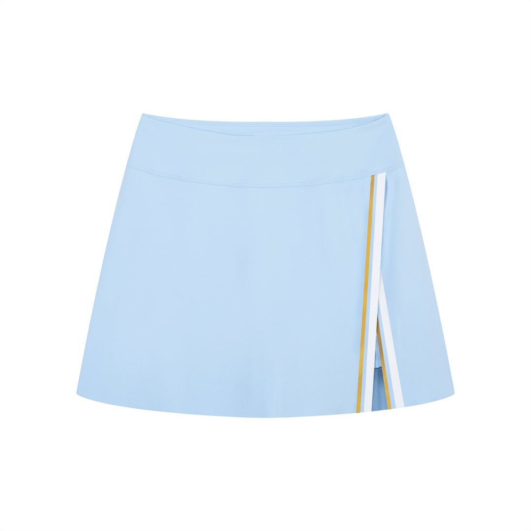 Viola A-Line Contrast Panel Slit Skirt