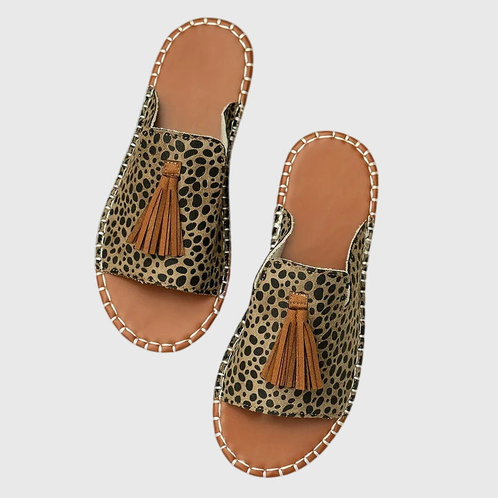 Comfortable Sandals for Women with Tassel Strap Slip On Casual Style