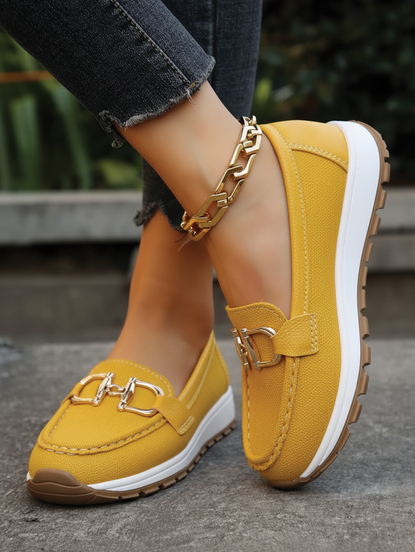 Aria - Flat Buckle Loafers