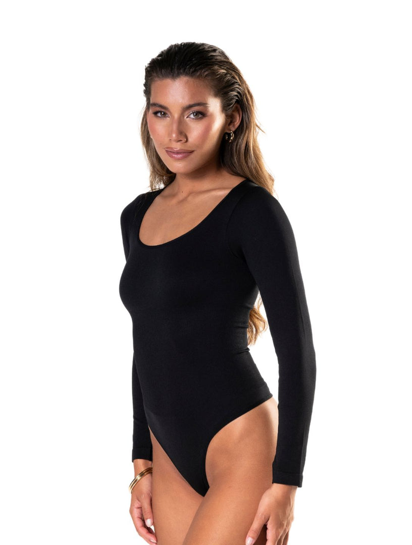 Snatch Them CocoaPlums! | Long Sleeve Thong Bodysuit