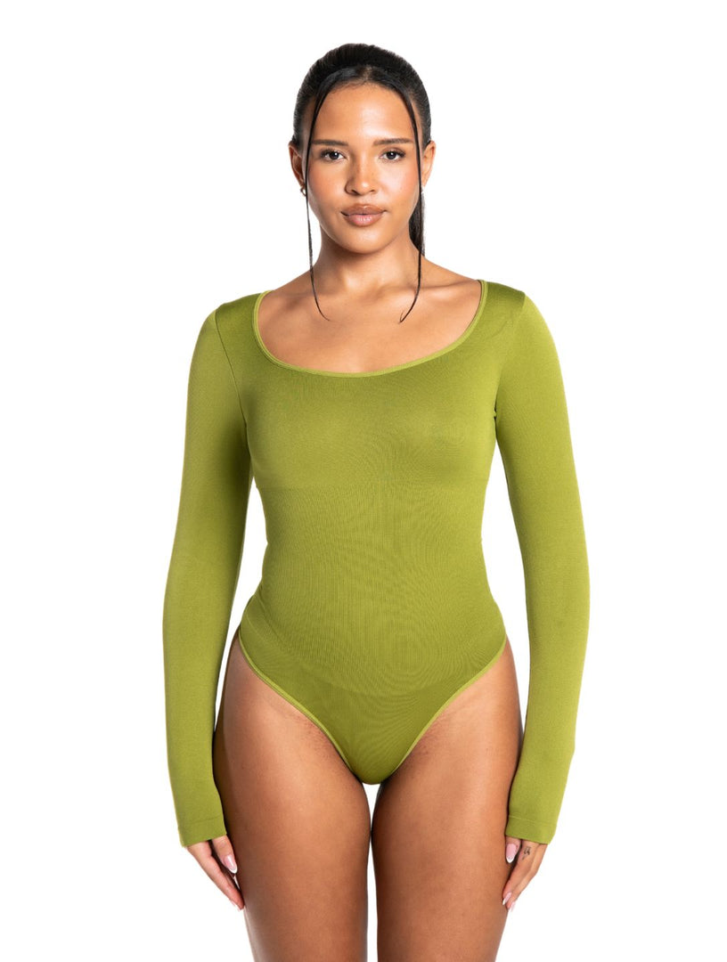 Snatch Them CocoaPlums! | Long Sleeve Thong Bodysuit