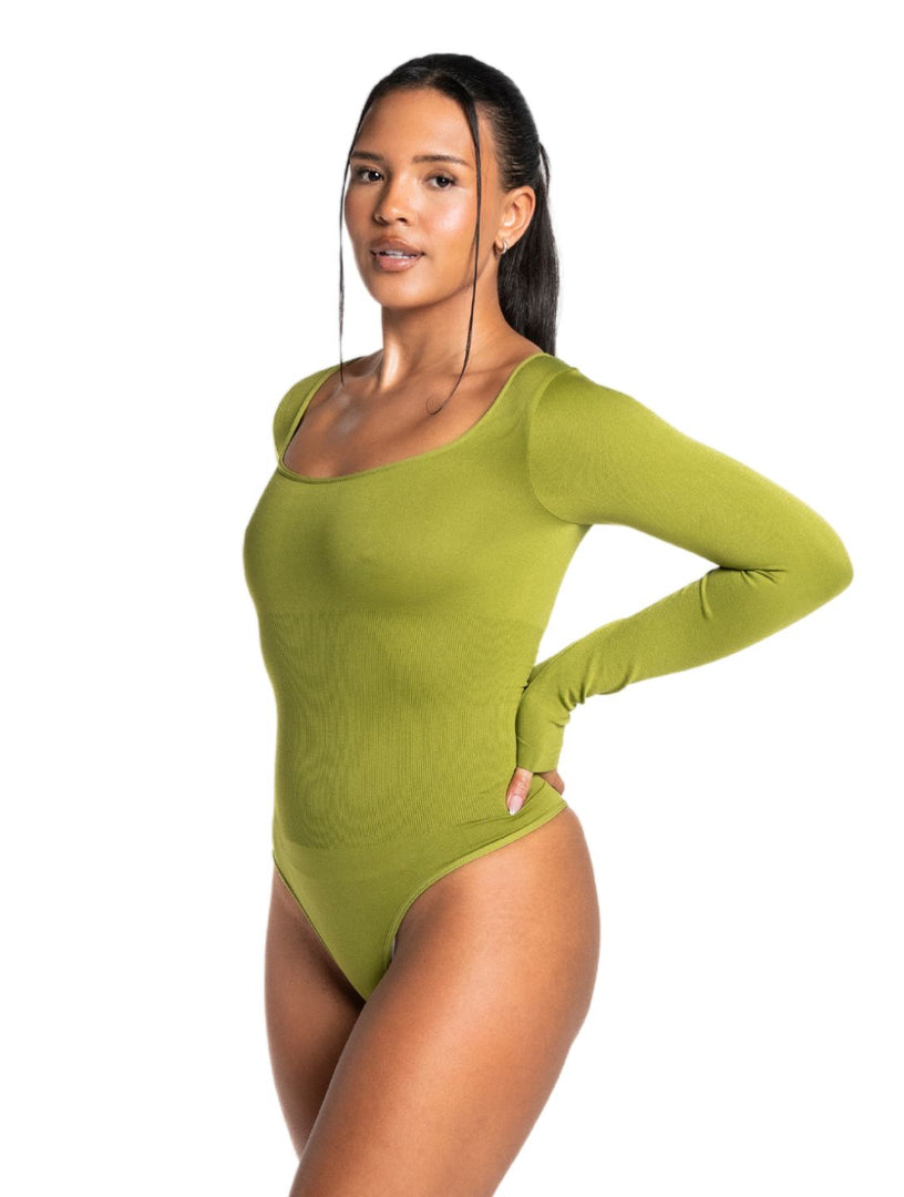 Snatch Them CocoaPlums! | Long Sleeve Thong Bodysuit