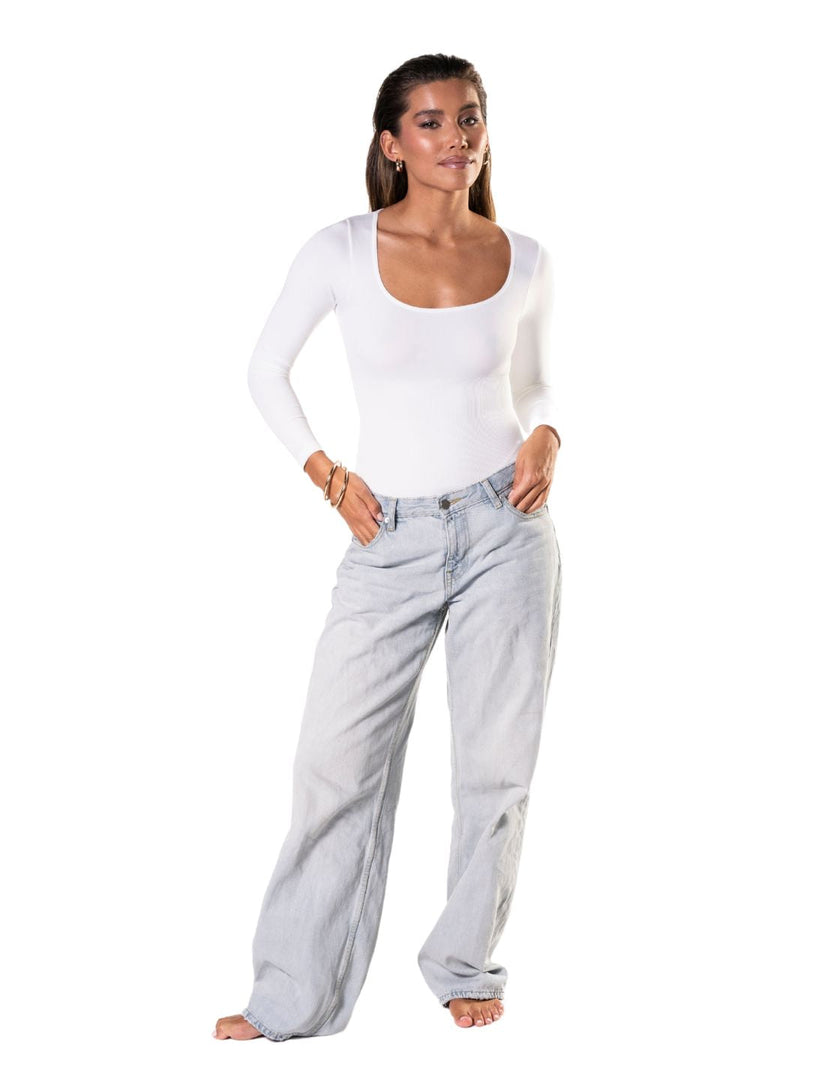 Snatch Them CocoaPlums! | Long Sleeve Thong Bodysuit