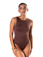 Load image into Gallery viewer, Snatch Them CocoaPlums! | Round Neck Thong Bodysuit

