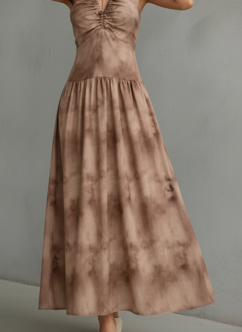 Women's Maxi Dress Halter Floral Design