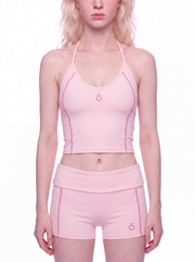 Aria + Marcella Halter Top & Biker Shorts Matching Set