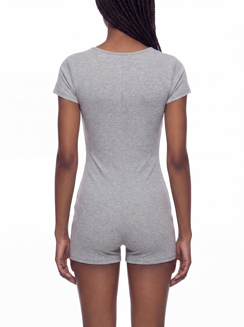Claudia Dual-Function Cape Tie-Waist Romper