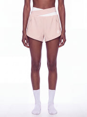 Cecilia Yoga Panelled Shorts - In Light Pink