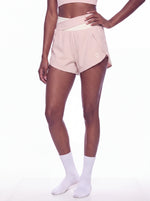 Load image into Gallery viewer, Cecilia Yoga Panelled Shorts - In Light Pink
