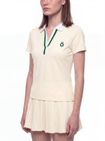 Load image into Gallery viewer, Vespera Block Polo Shirt - In Beige
