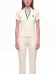 Vespera Block Polo Shirt - In Beige