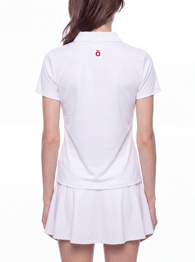 Vespera Block Polo Shirt - In White