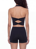 Load image into Gallery viewer, Severina Halter Yoga Sports Bra - In Black
