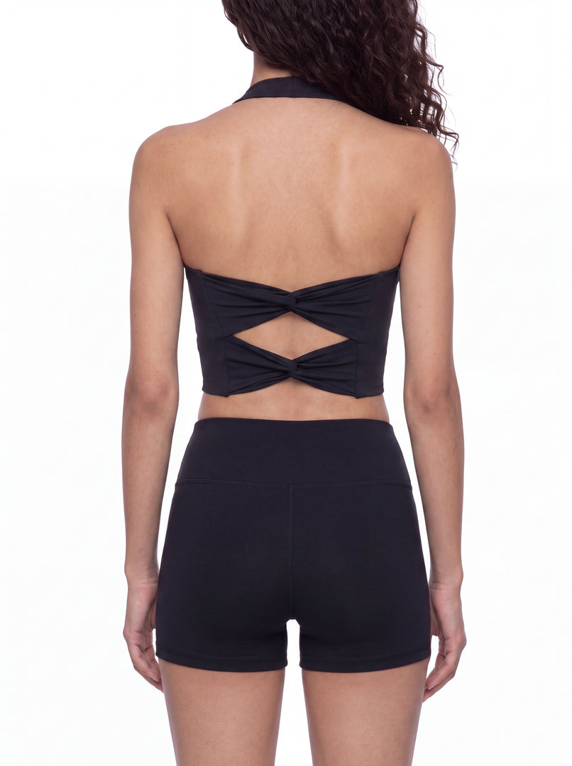 Severina Halter Yoga Sports Bra - In Black