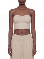 Load image into Gallery viewer, Rufina Ruched Cropped Tube Top
