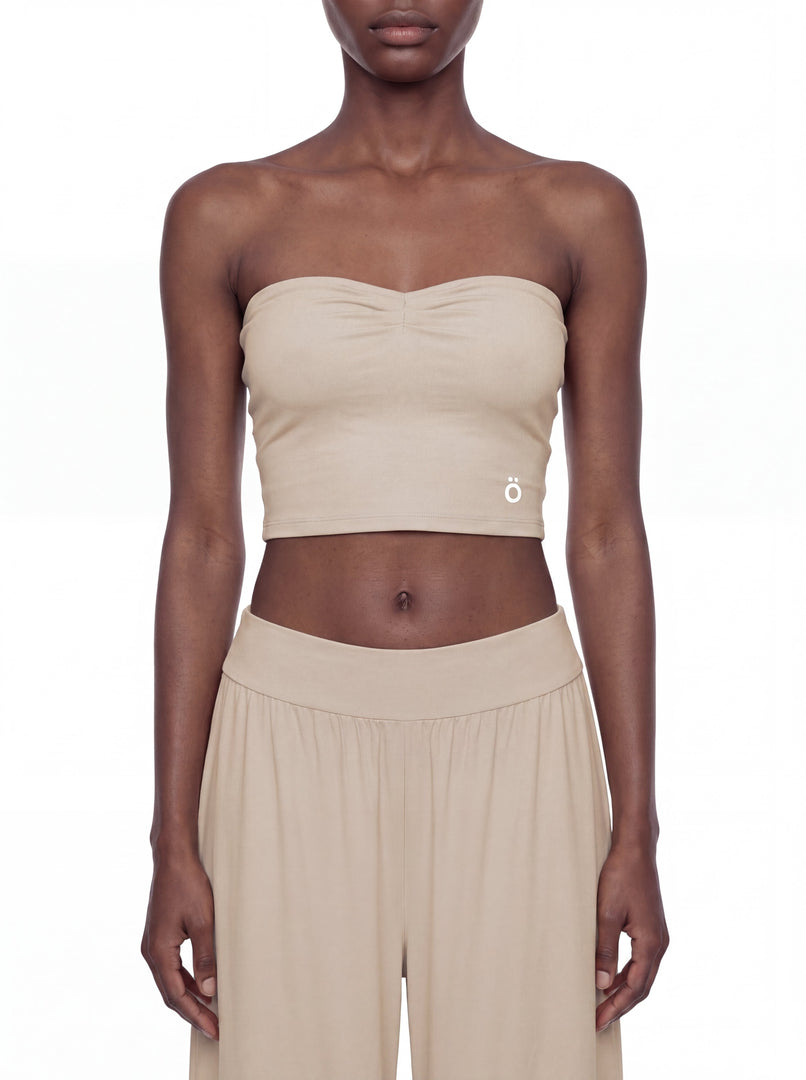 Rufina Ruched Cropped Tube Top