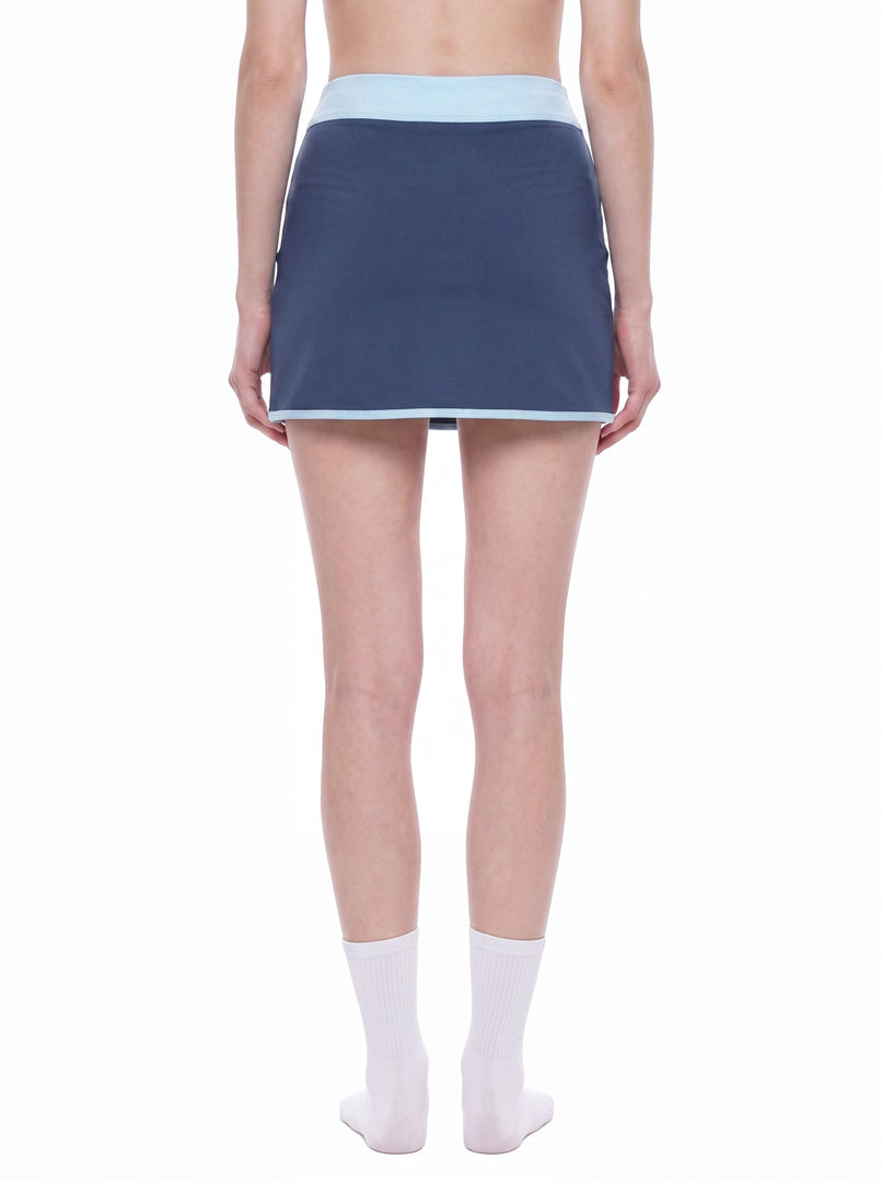 Regina Block A-Line Skort - In Navy Blue