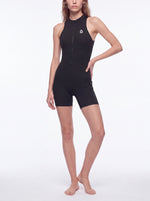 Load image into Gallery viewer, Minerva Quarter-Zip Yoga Romper - Dark Colors
