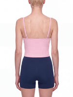 Load image into Gallery viewer, Tertia V-Neck Yoga Tank Top - Pink &amp; White
