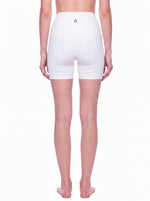 Load image into Gallery viewer, AntoniaHigh Waisted Yoga Biker Shorts - White &amp; Pink
