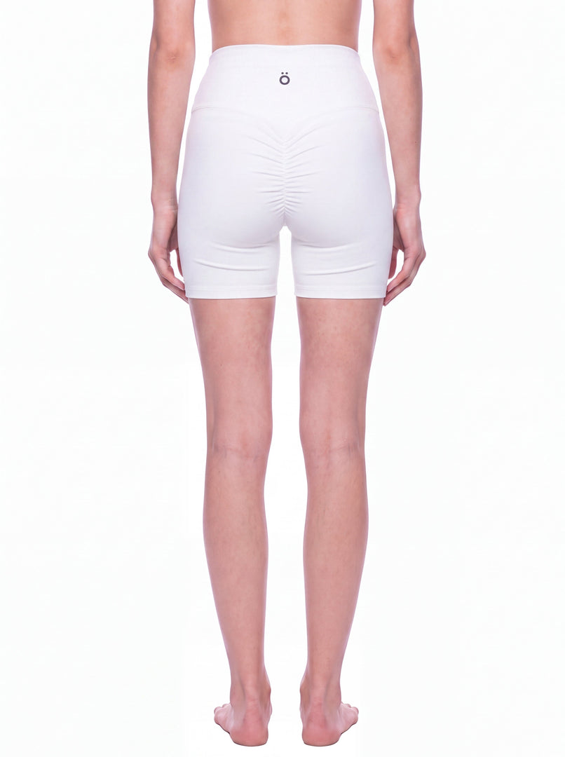 AntoniaHigh Waisted Yoga Biker Shorts - White & Pink