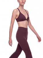 Load image into Gallery viewer, Vibia Yoga Sports Bra - Black &amp; Plum Purple
