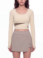 Load image into Gallery viewer, Celestia Panelled Long Sleeve Yoga T-Shirt

