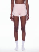 Load image into Gallery viewer, Delia Block High Waisted Yoga Shorts- Light Pink
