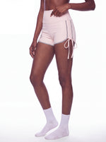 Load image into Gallery viewer, Delia Block High Waisted Yoga Shorts- Light Pink

